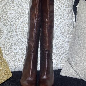 Nine West Chocolate Leather Boots